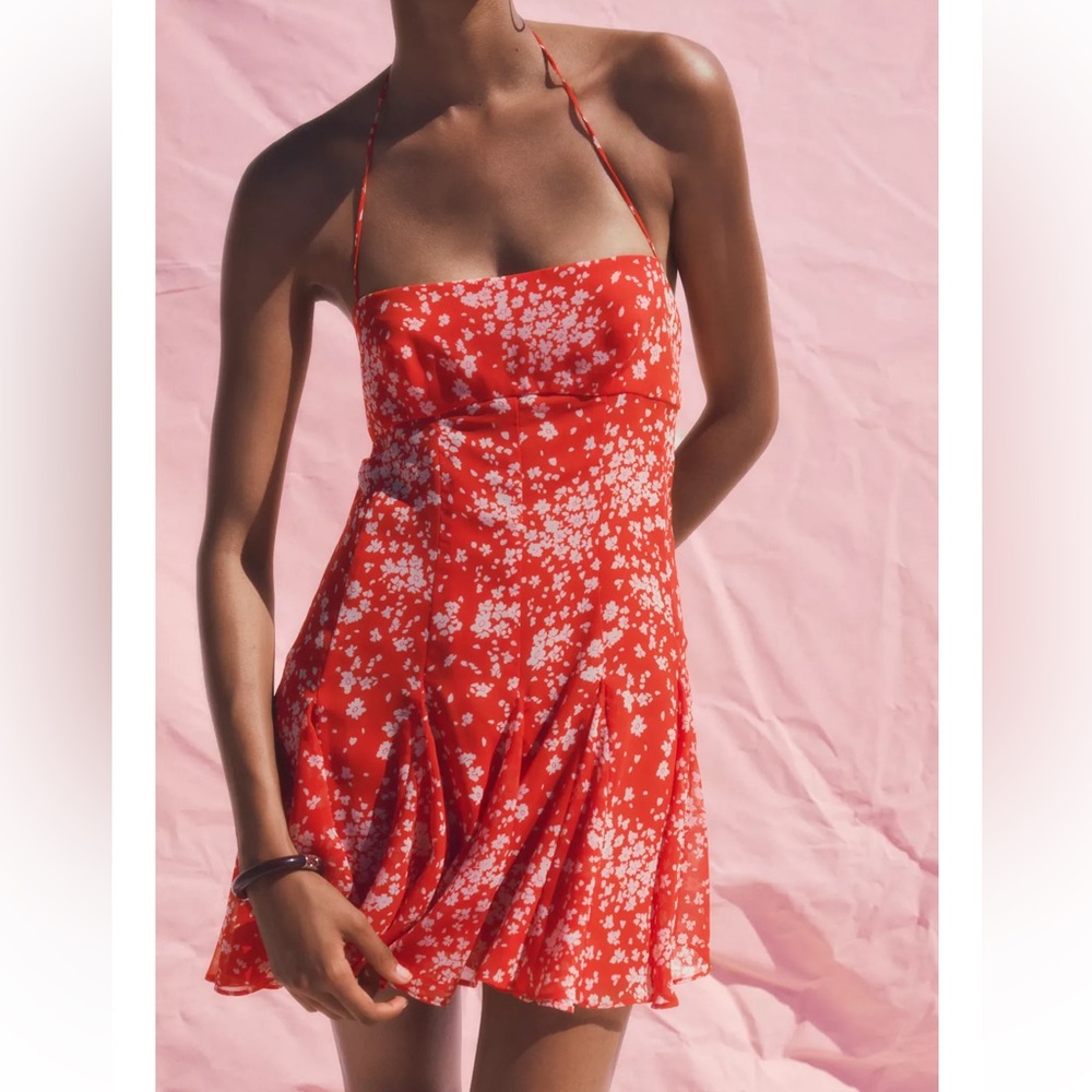 *Brand New* Zara Floral Halterneck Dress